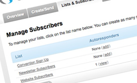 Manage Lists & Subscribers